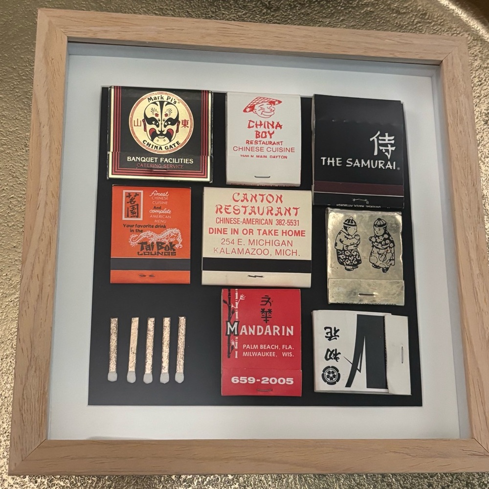 Framed Matchbook Collection 8x8